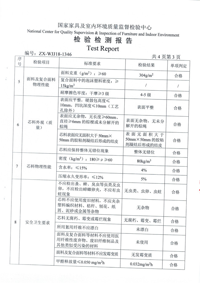 最新認(rèn)證｜光明椰棕床墊檢測(cè)報(bào)告發(fā)布，全部項(xiàng)目合格！